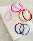 Ring 14k gold 2mm beads and 1.5mm color beads