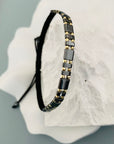 14k gold 2mm beads with hematite long beads bracelet N-W4