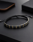 14k gold 2mm beads and 5mm hematite beads bracelet HMB-20
