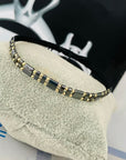14k gold 2mm beads with hematite long beads bracelet N-W4