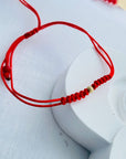 14k goldglitter beads 5mm with glass red beads bracelet 4mm GRB2