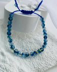 14k gold 2mm beads and different multicoloured beads faced bracelet