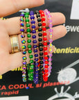 14k gold 25x 2mm beads bracelet MLC