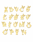 14k gold Letter and butterfly with  string bracelet