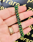 14k gold 2.5mm and 3mm semiprecious  beads  bracelet