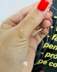 Middle women necklace freshwater pearls with 14k gold closing system in the back
